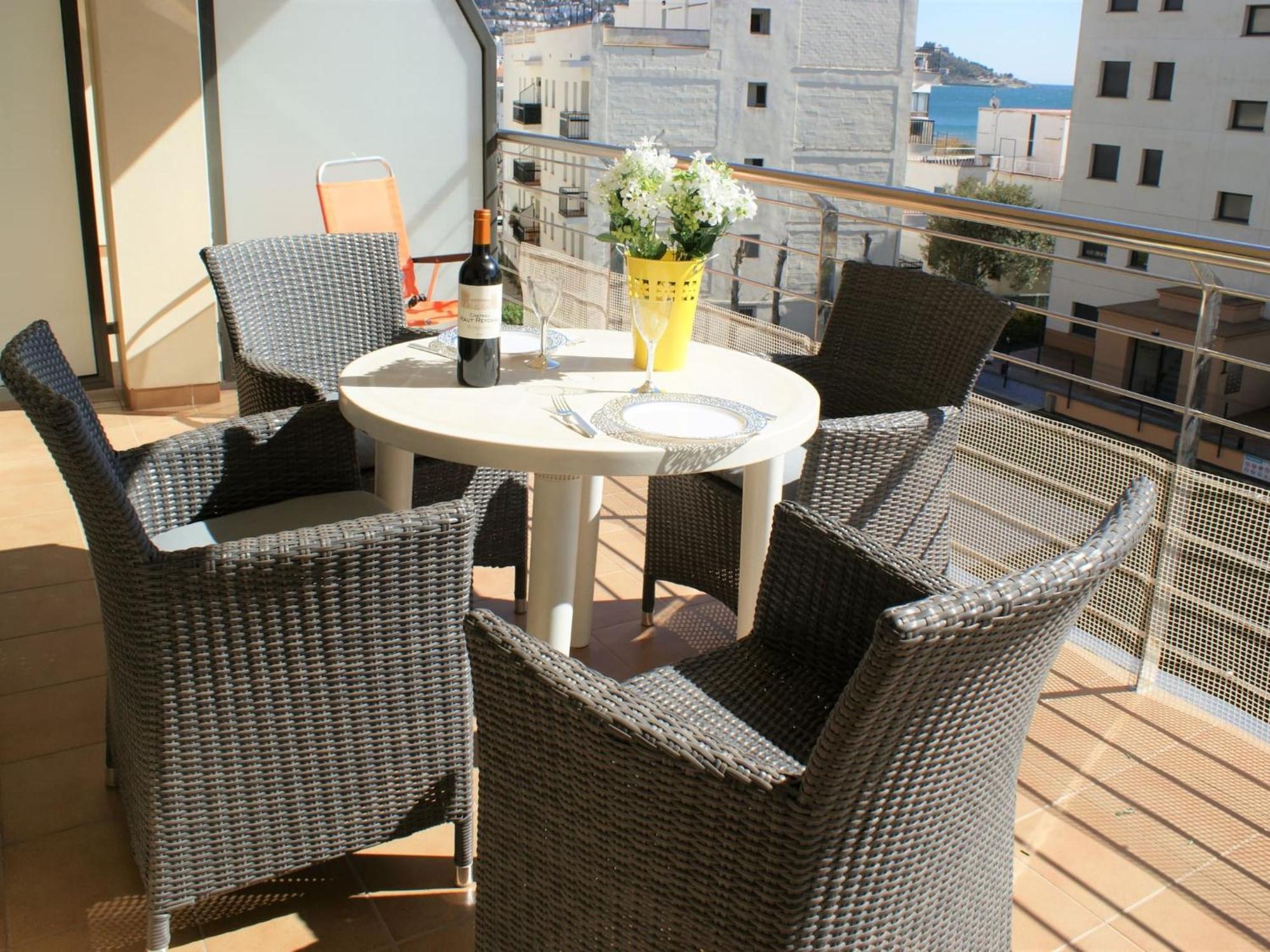 Apartamento En Roses A 2 Min De La Playa Con Vistas Al Mar Av-18 Жерона Екстер'єр фото